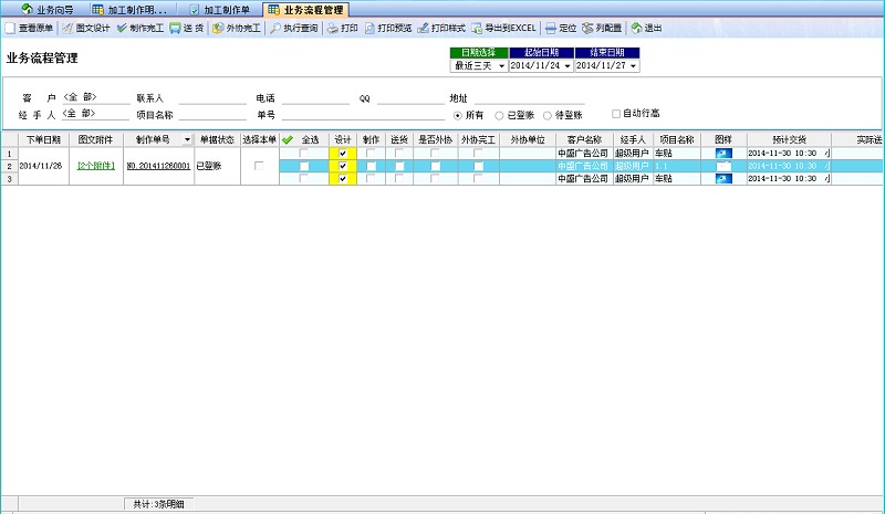 飛揚動力噴繪管理軟件業(yè)務(wù)流程管理
